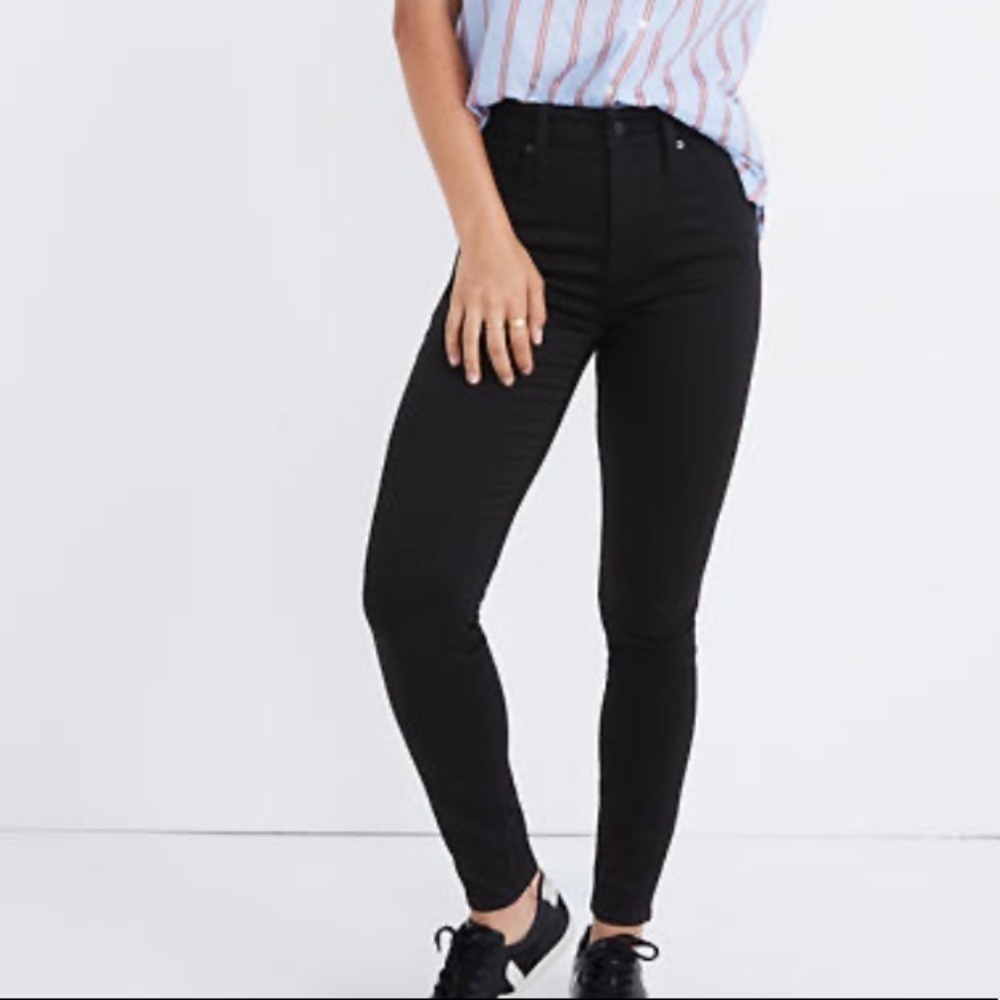 Madewell curvy high rise black Carbondale skinny plus size 37
